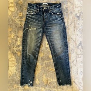 Moussy Distressed High Rise Jeans